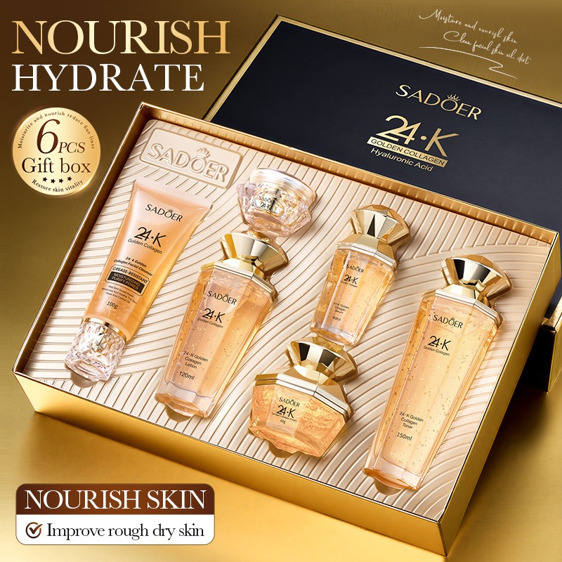 Luxury Skincare Set - Set Perawatan Kulit Kolagen Protein Emas