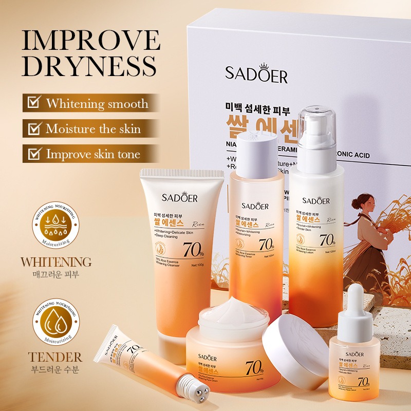 70% Beras Pelembap Anti-Kerut  - Luxury Skincare Set ulasan dan harga