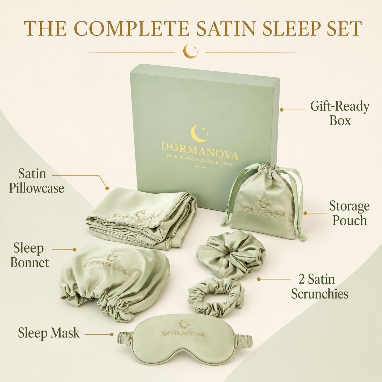 Set Tidur Satin Mewah – Sarung - Luxury Skincare Mask ulasan dan harga