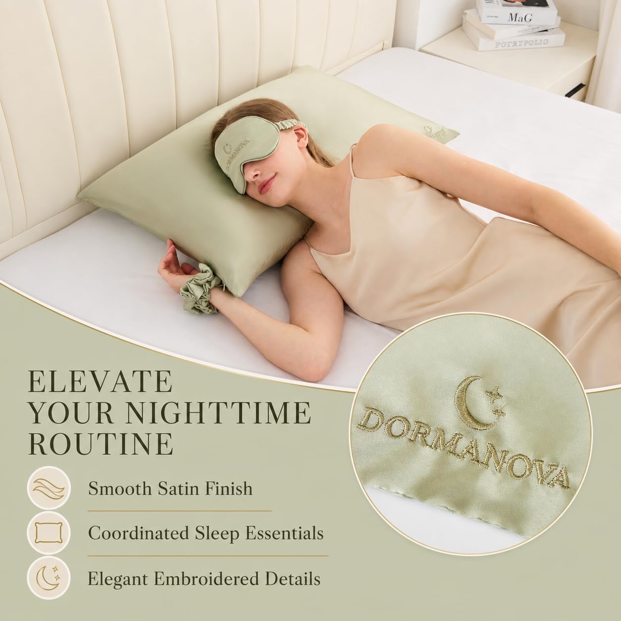 Set Tidur Satin Mewah – Sarung - Luxury Skincare Mask ulasan dan harga