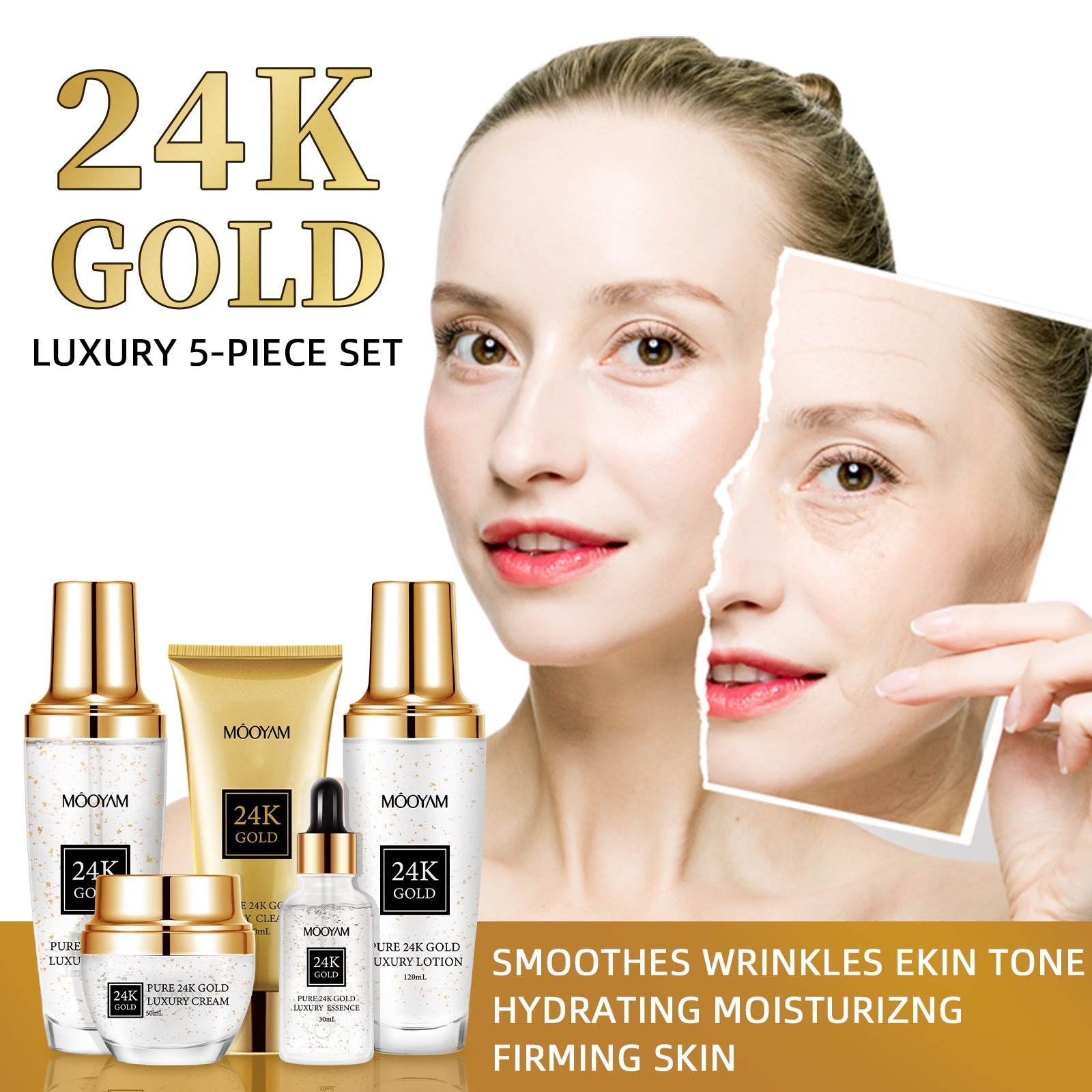 Perawatan Kulit 24K Gold LUXUR - Luxury Skincare Set ulasan dan harga