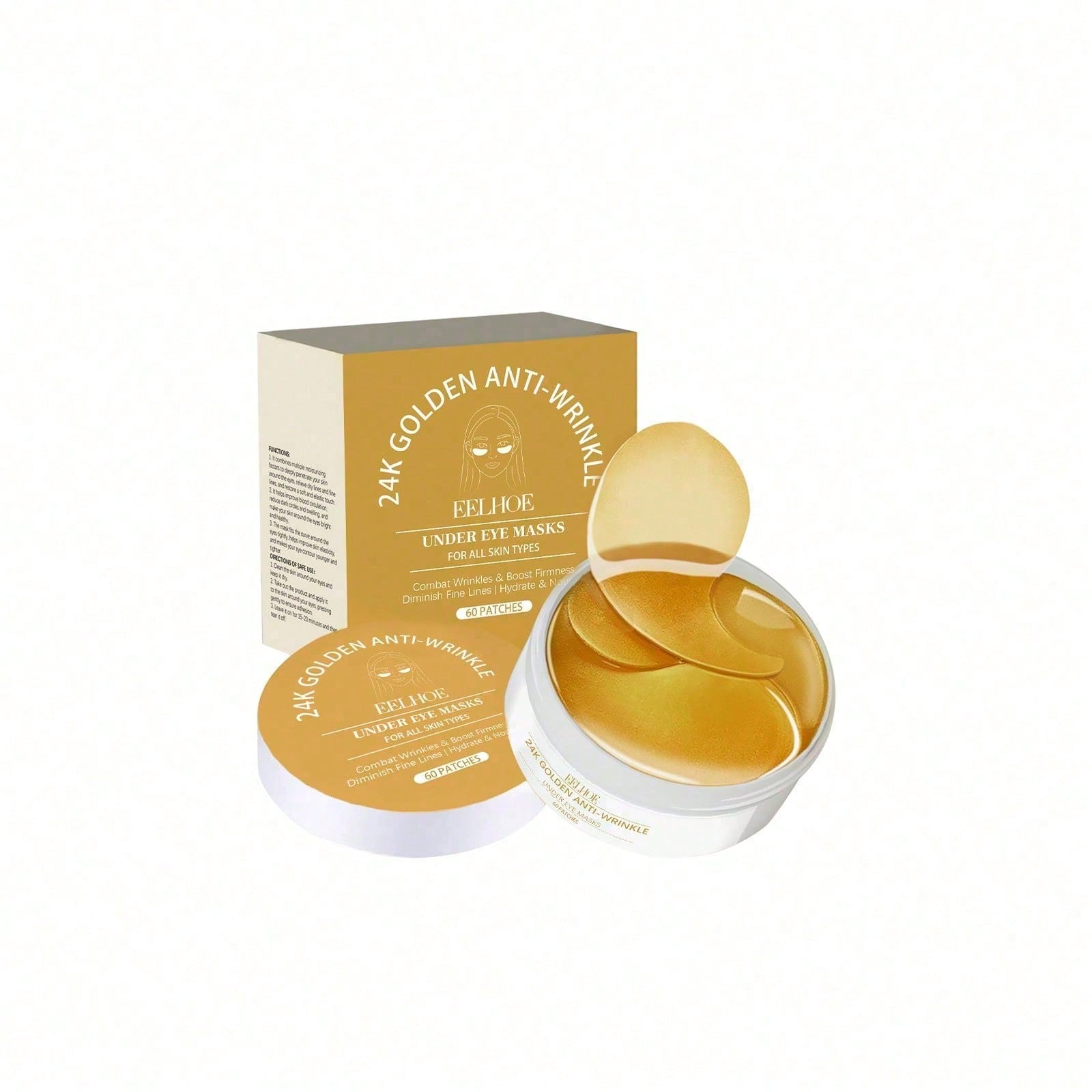 Masker Mata Emas 24K, 60 Patch - Luxury Skincare Mask ulasan dan harga