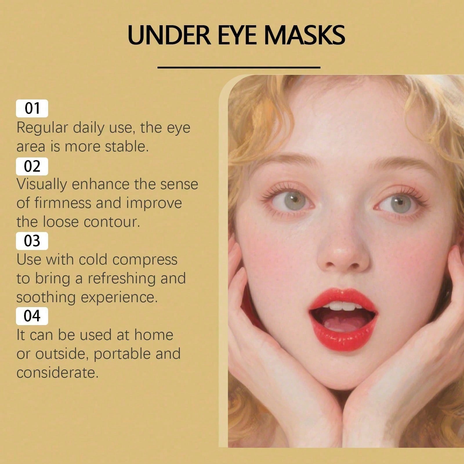 Masker Mata Emas 24K, 60 Patch - Luxury Skincare Mask ulasan dan harga